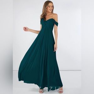 NWT Azazie Kaitlynn Size 10 dress in Pine